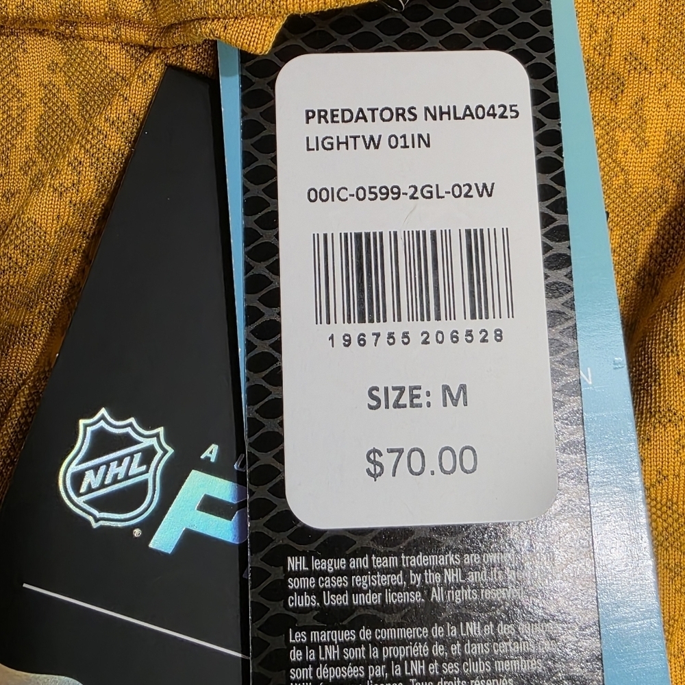 Fanatics Nashville Predators Authentic Pro NHL Gold Hoodie Mens Size Medium - Picture 13 of 13